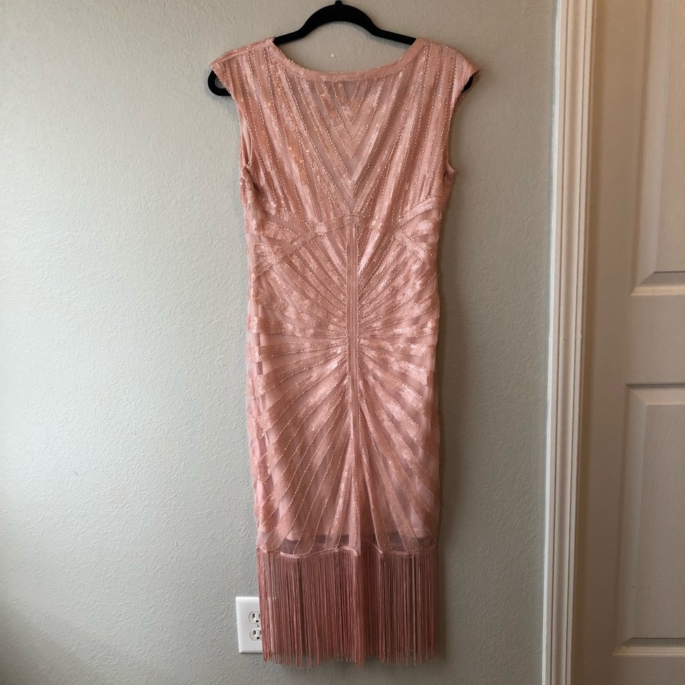 Pink Sequins Flapper Dress and Matching Headband